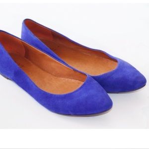 1937 Madewell Blue Suede Ballet Flat Size 7.5